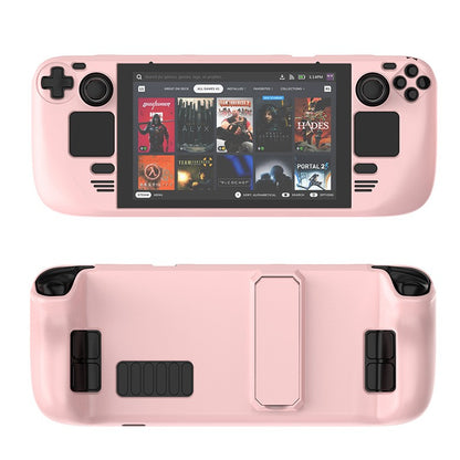 (Hot Stock) New Colorful Protective Case For Steam Deck OLed Game Console Protective Cover ,For Steam Deck Shell with Bracket