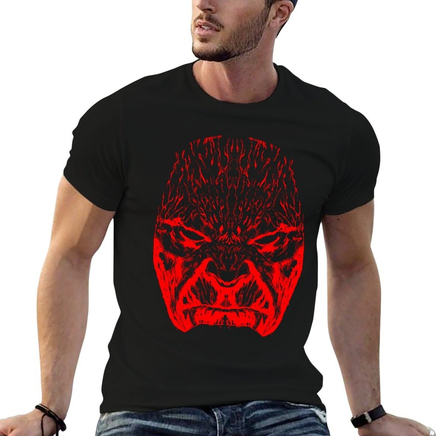 Face of Anti-Life T-Shirt anime t shirts for man black cotton t-shirt plain for man package T-Shirt