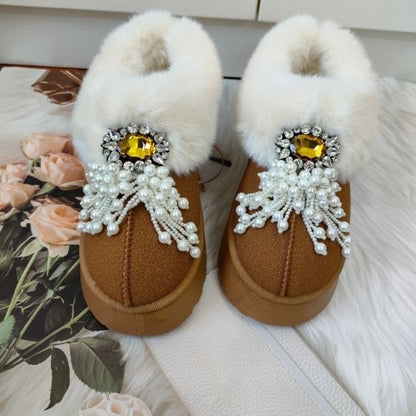 Winter Boots Women's Snow Boots Low-top Warm Shoes  Women's Winter Short Boots Super Mini Outer Wear Non-slip Handmade 36-41