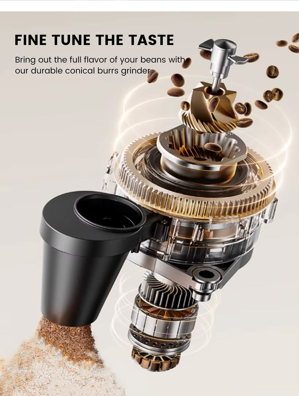 Máquina de Café Expresso Automática Mcilpoog M3 – Espumador e Reservatório de Leite Integrados, 7 Variedades de Café, Tela Sensível ao Toque