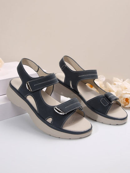 Summer 2024 New Sandals for Women Sports Style Wedge Heels Light Velcro Plus-size Slippers for Women