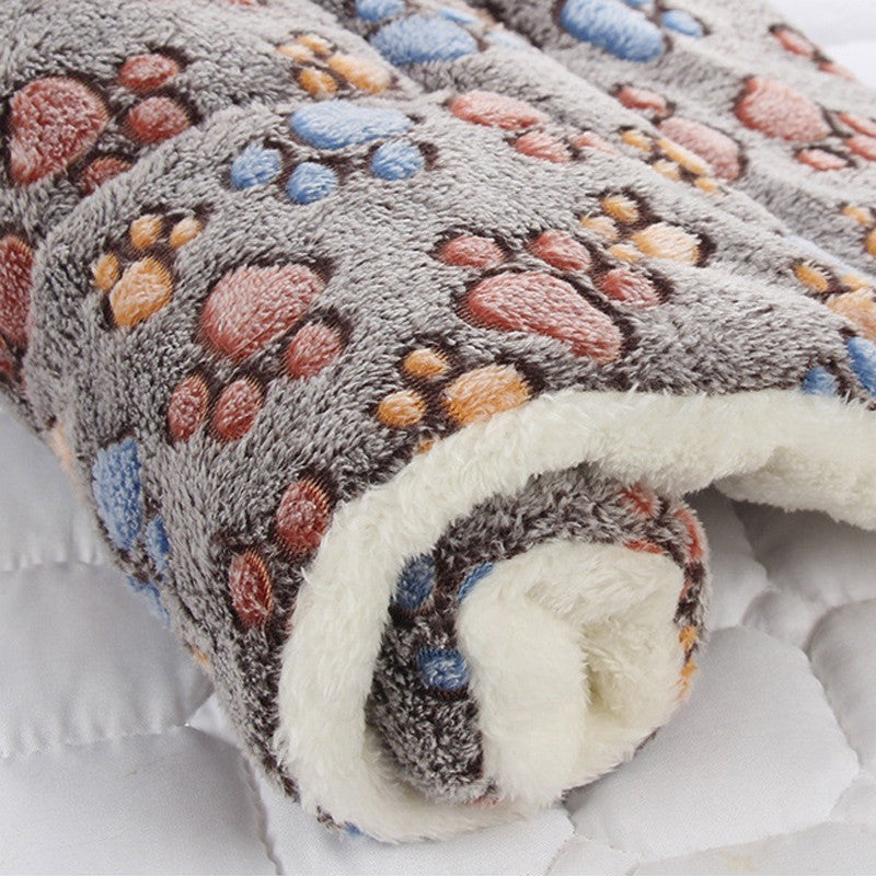 Manta para Cama de Cachorro Engrossada de Flanela Tapete Macio para Dormir de Animais de Estimação para Cães Gatos Cobertor Quente de Inverno para Animais de Estimação