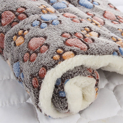 Manta para Cama de Cachorro Engrossada de Flanela Tapete Macio para Dormir de Animais de Estimação para Cães Gatos Cobertor Quente de Inverno para Animais de Estimação