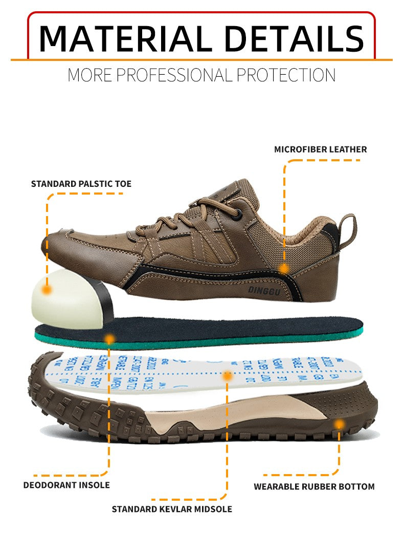 Men Safety Boots Indestructible Shoes Sneakers Steel Toe Protective Boots Anti-smash Anti-puncture Work Safety Shoes Anti-slip