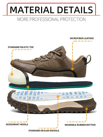 Men Safety Boots Indestructible Shoes Sneakers Steel Toe Protective Boots Anti-smash Anti-puncture Work Safety Shoes Anti-slip