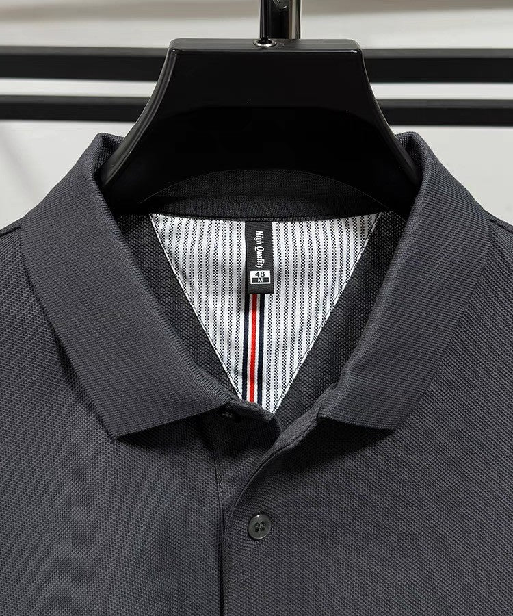 100% pure cotton new high-end brand men's short sleeved polo shirt summer fashion boutique crown badge golf top casual T-shirt