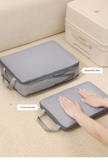 4Pcs/Set Travel Compression Packing Cubes Bag Portable Suitcase Clothes Organizers Waterproof Luggage Storage Cases Drawer Bags