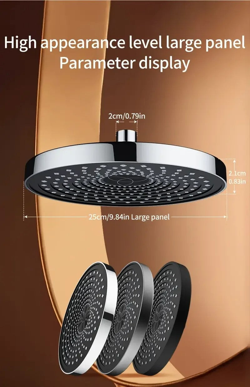 25cm Top Spray Large Water Volume Booster Shower Head Pressurized Single Head Home Bathroom Shower Head