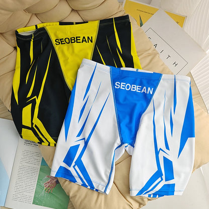 SEOBEAN Men's Low-Waist Boxer Shorts Swimming Trunks Hot Spring Pants Men's Swimsuit Comfortable Briefs Water Sports Gear