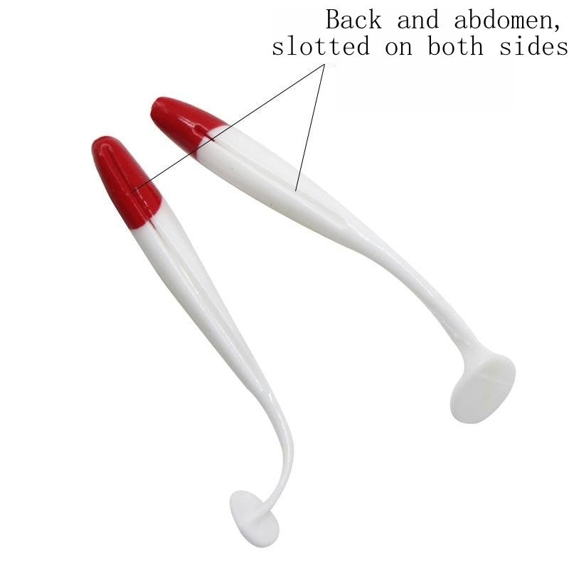 Nova isca macia de silicone 10-1PC, swimbaits, minhoca artificial, isca macia, wobblers de peixe, isca de pesca de carpa baixo, cauda em T 5.5/7/9cm
