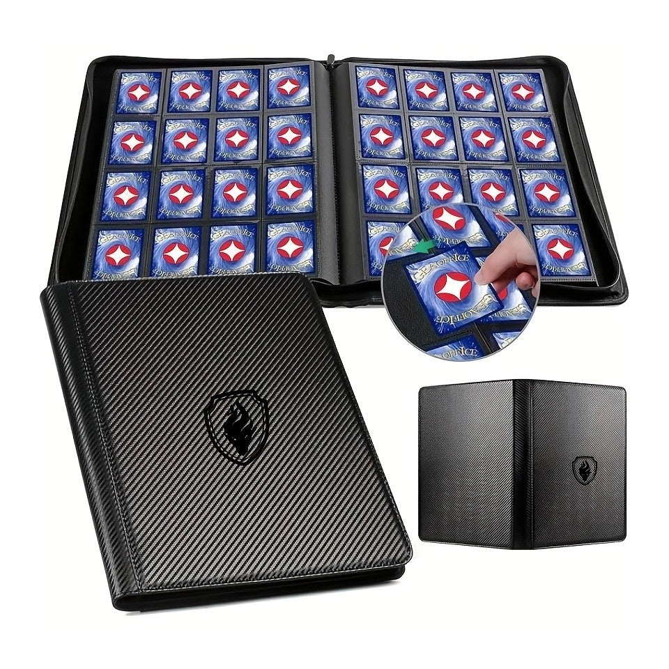Fichário para Cards Colecionáveis com 1024 Bolsos, Pastas Premium para 16 Bolsos, Álbum de Cards com Carregamento Lateral para YuGiOh, MTG, TCG Card