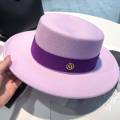 primavera outono moda praia 2025 Chapéu feminino fedora capela elegante Chapéu Panamá masculino fascinator Foto de casamento feltro Bowler novo