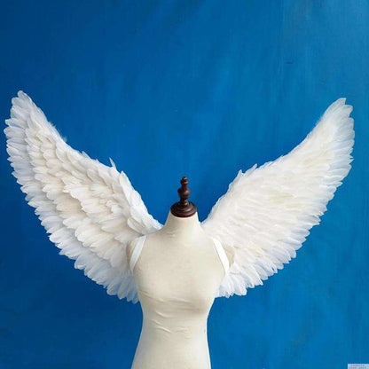 Asas Brancas de Anjo de Pena para Crianças e Adultos, Varinhas Mágicas, Acessório de Cabelo (Halo) para Cosplay, Alças Elásticas, Adereços de Casamento, Halloween e Aniversário