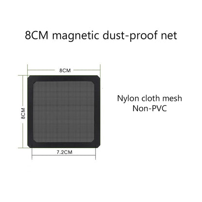 80mm 90mm 120mm 140mm PC Chassis Cooling Fan Dust Filter Magnet Dustproof Mesh Cover Computer Chassis Net Guard with Hole