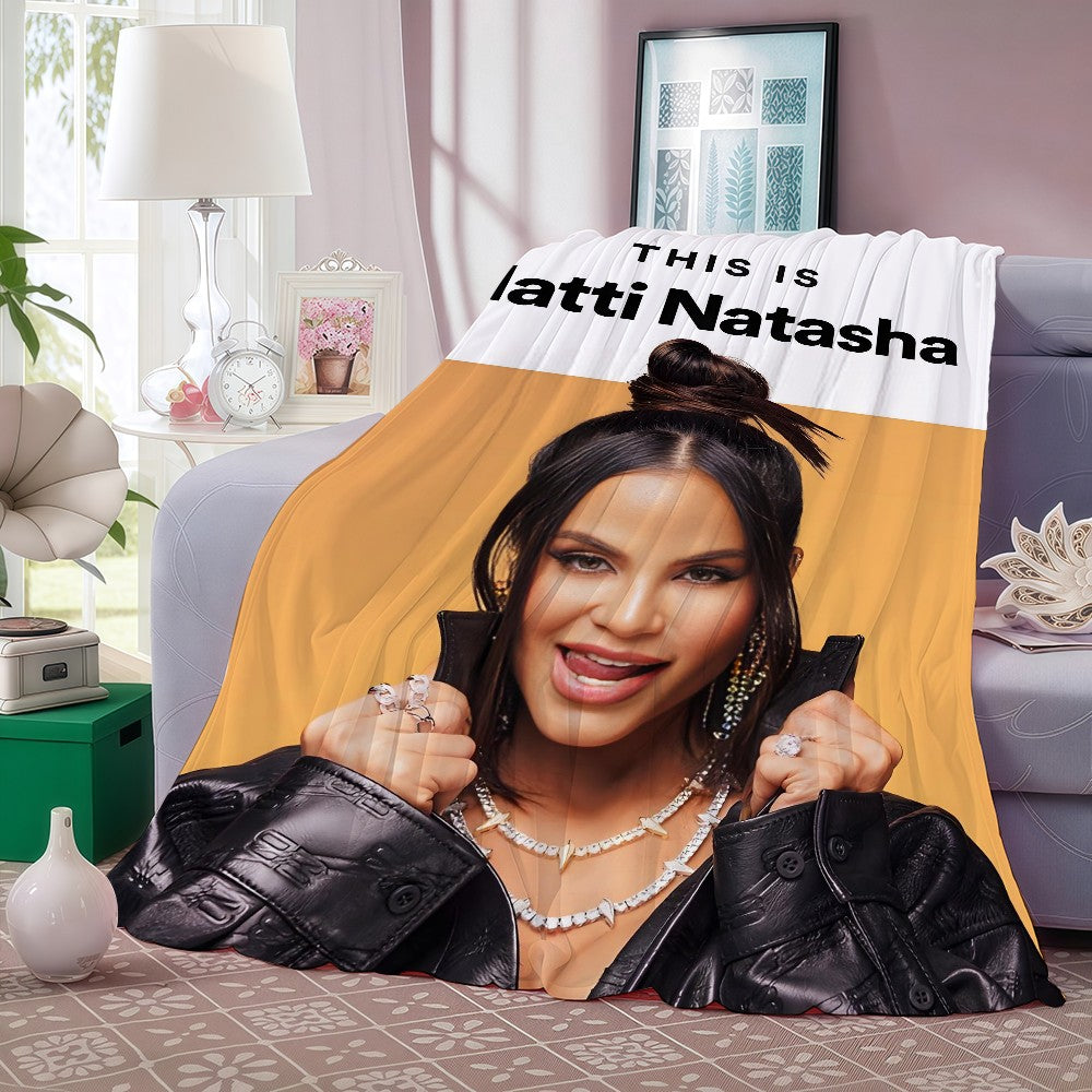 N-Natti Natasha Singer Blanket Warm And Soft Suitable For Bedroom Living Room Sofa Bed Office Travel Camping