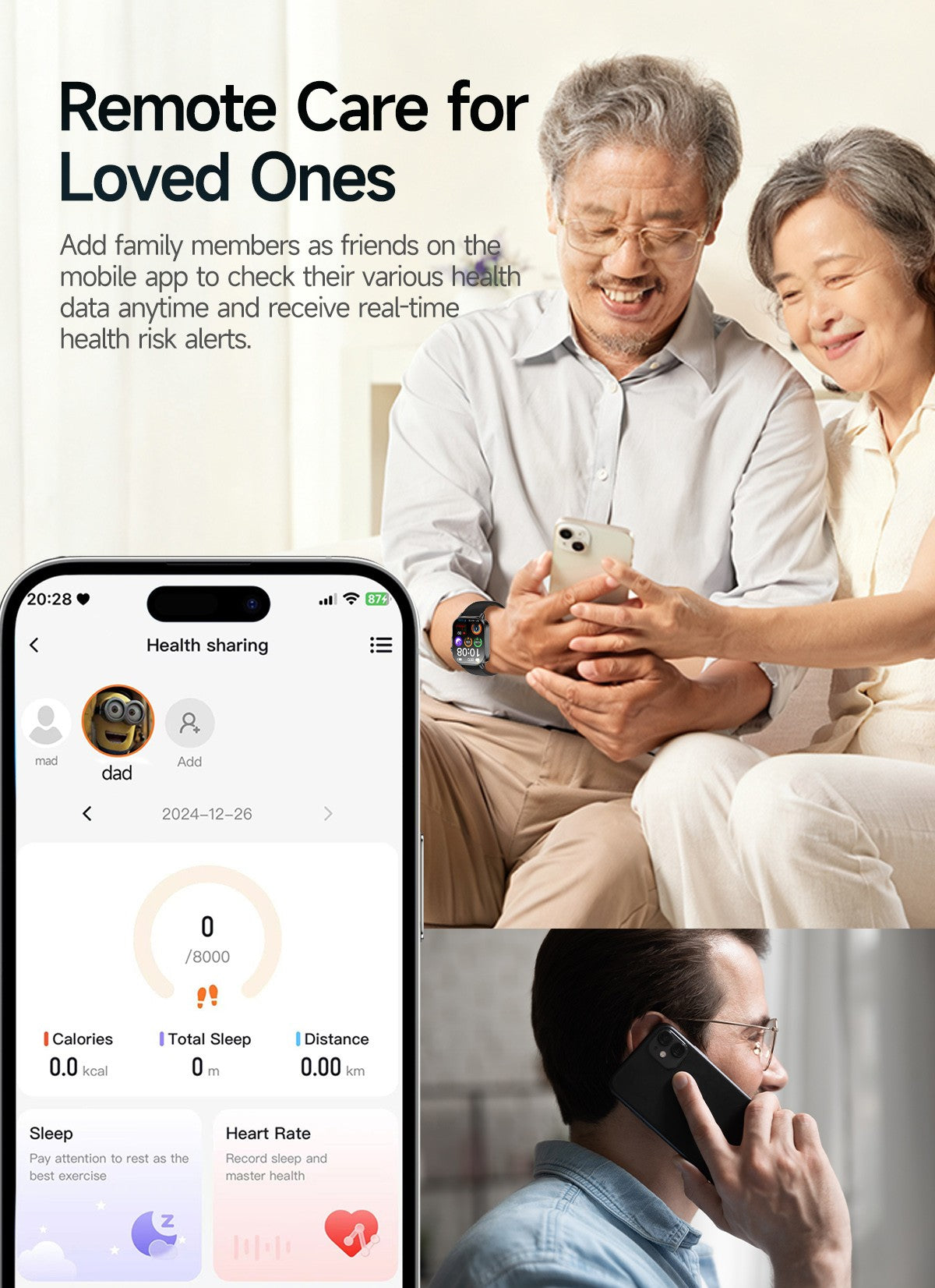 2026 New AI Health Diagnosis Smart Watch Body Analysis Uric Acid Blood lipids ECG+PPG Blood pressure call Smart watch Men Women