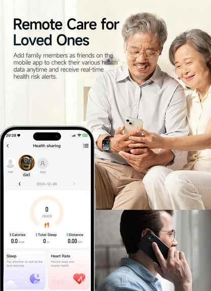 2026 New AI Health Diagnosis Smart Watch Body Analysis Uric Acid Blood lipids ECG+PPG Blood pressure call Smart watch Men Women