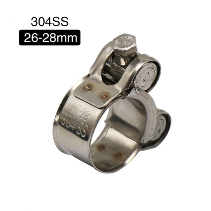 ZSDTRP 26-63mm Stainless Steel Motorcycle Exhaust Clamp Clip For Slip-on Motorcycle Muffler Clamp Kit