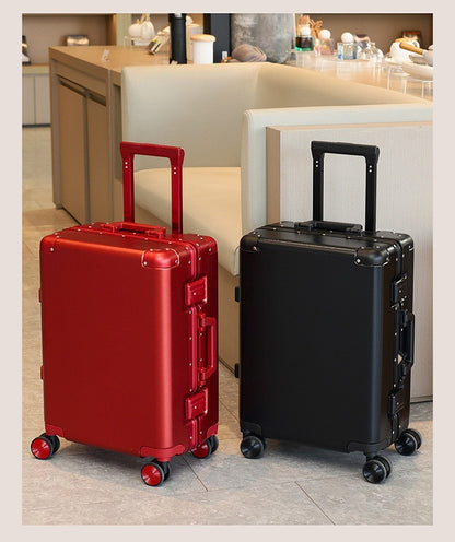 20"/22"/24"/26"/28" Suitcase Fashoin Rolling Luggage Travel Aluminum Frame Case with Wheel Alloy Trolley Bag 20'' Carry-On Cabin