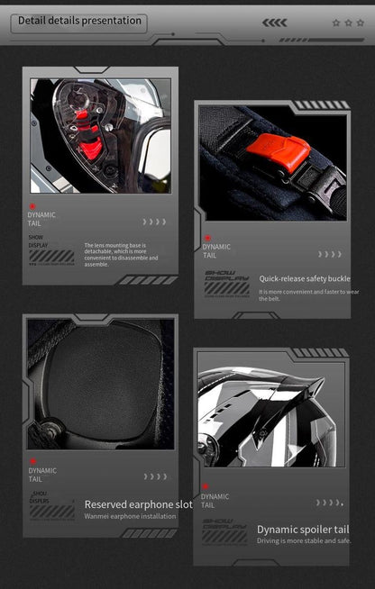 Capacete de Moto Fechado Masculino Feminino DOT Inverno Antiembaçante Impermeável Para Pilotagem De Moto Capacete Motocross