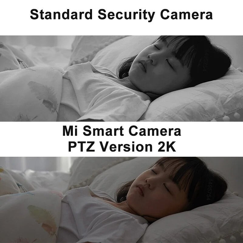 Câmera de Segurança Inteligente Xiaomi 360° Mi PTZ 2K Webcam 1296P 3 Megapixel Detecção Humana por IA Visão Noturna Webcam Funciona com Miji