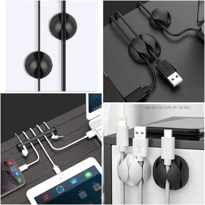 20pcs Data Cable Holders Charger Line Clip Easy to install For Computer/Tablet/Cellphone Wire Organization Household Accessories
