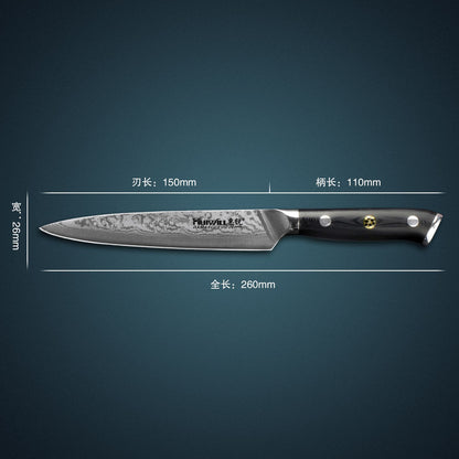Huiwill Super Qualidade 8" Japonês VG10 67 Camadas de Aço Damasco Conjunto de Facas de Cozinha para Chef Faca de Corte Faca de Fatiar com Bloco
