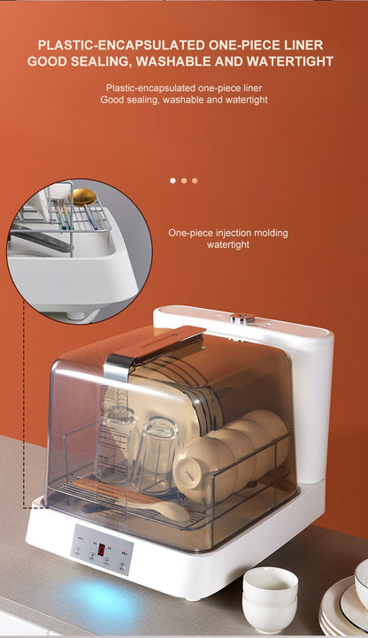 Automatic cleaning dishwasher, compact portable smart household dishwasher, independent installation, visual operation