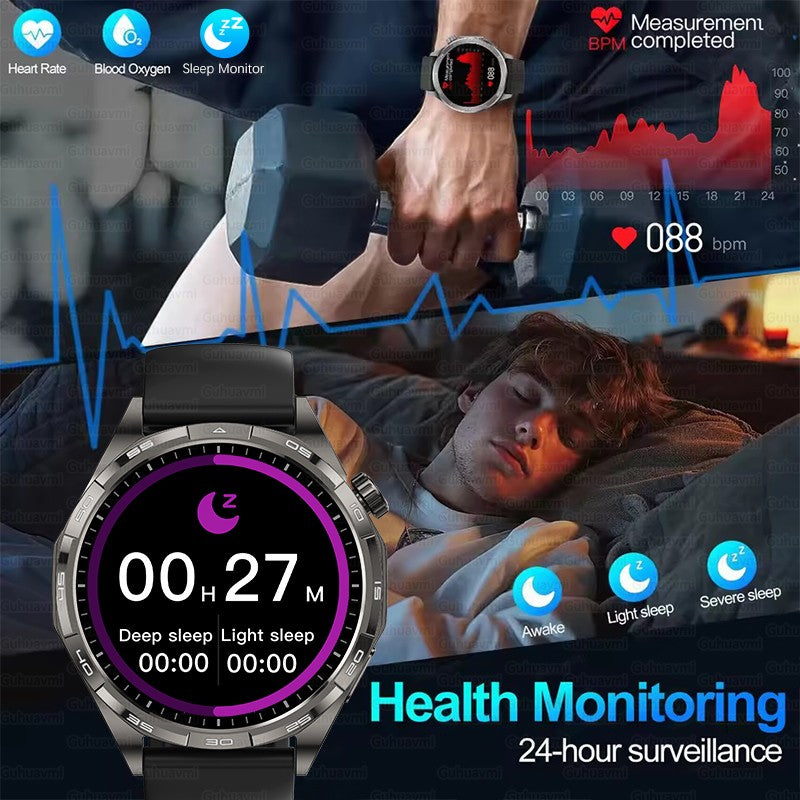 Smartwatch 2026 Novo Watch 6 Pro Masculino Tela HD AMOLED GPS Trajetória de Movimento Frequência Cardíaca Chamada Bluetooth SmartWatch IP68 à prova d'água