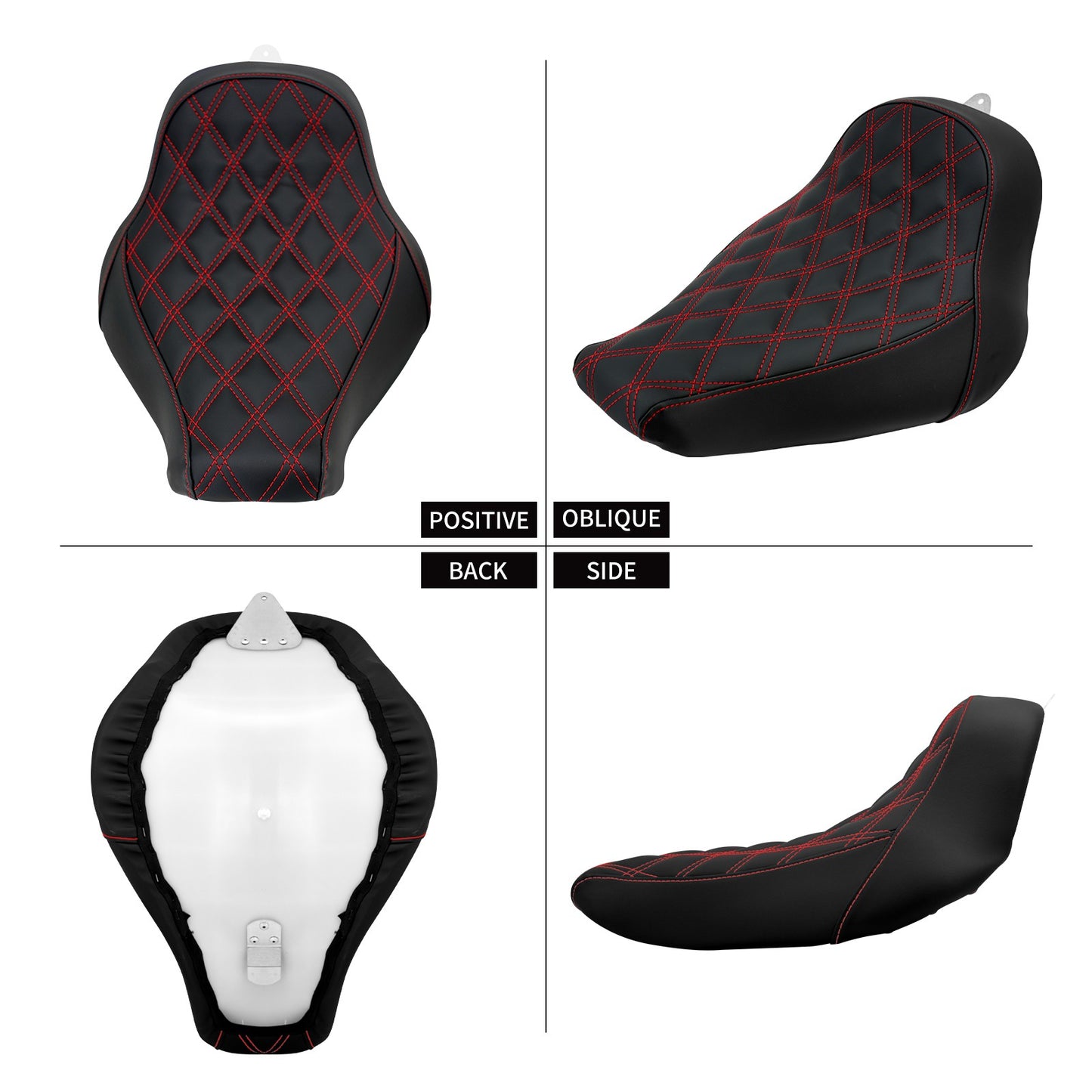 Assento Traseiro para Moto com Luz de Freio e Seta LED, Paralama Guarda-lamas para Harley Softail Fat Boy Breakout FXDR 2018-2023