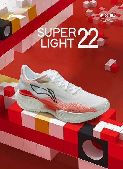 Li-Ning Men SUPER LIGHT 22 Light Running Shoes TEMPO BOUNSE Cushion BOOM FIBER LiNing Wearable Anti-Slip Sneakers ARBV001