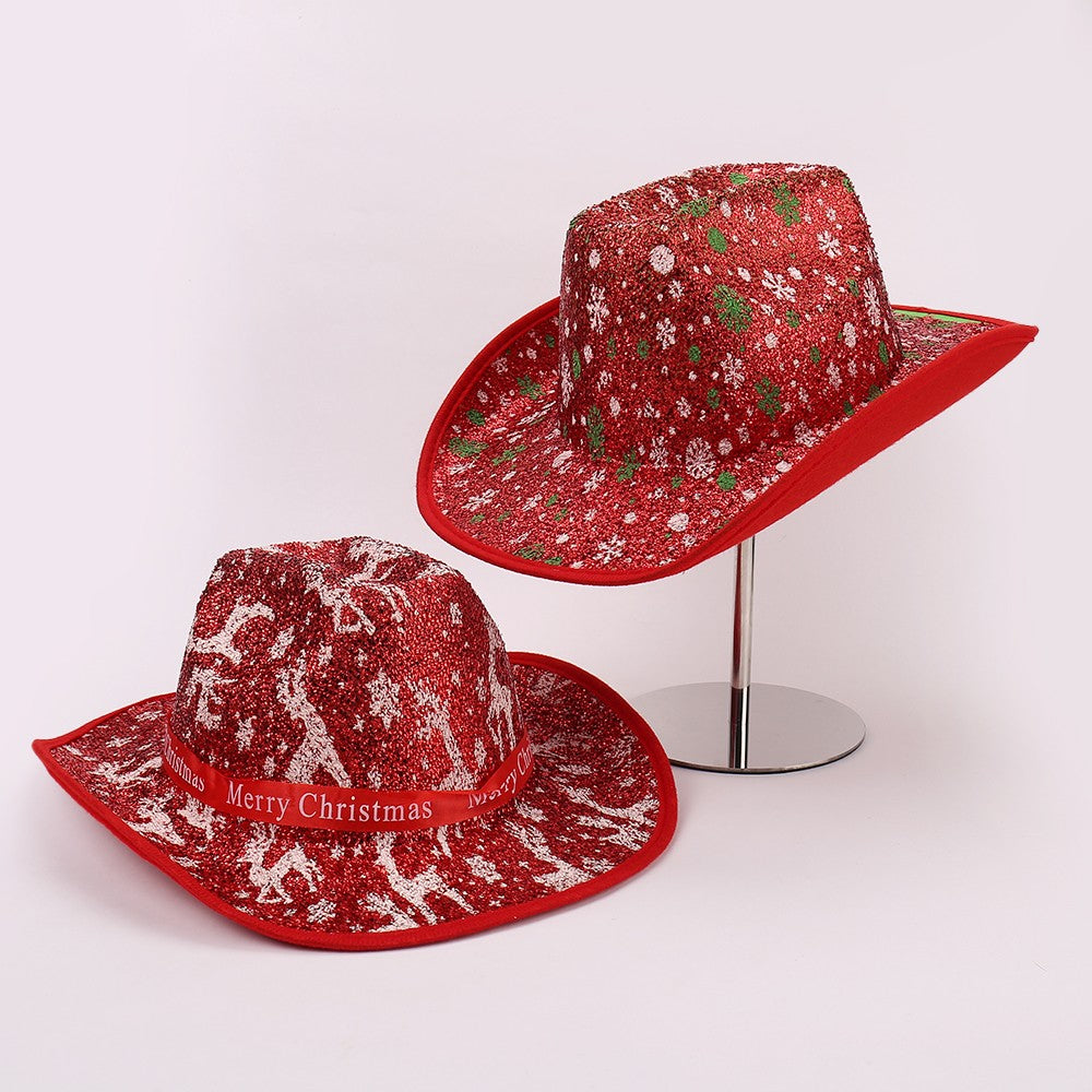 Winter Fashion Christmas Ribbon Decorated Simple Denim Hat Elegant Halloween Matching Trendy New Arrival