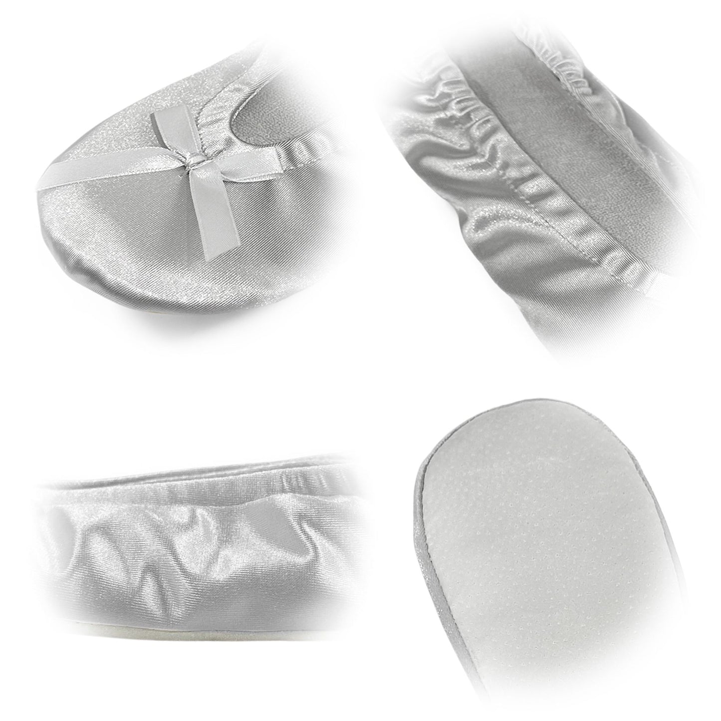 Women's Elegant Ballerina Flats, Lightweight Cozy Indoor Home House Ballet Flats, With Soft Foam Shoe-Insole & Bowknot Decor