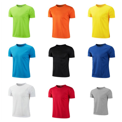 Summer t Shirt For Men Casual White t-Shirts Man Short Sleeve Top Breathable Tees Quick Dry Gym Shirt Soccer Jersey Male Clothes