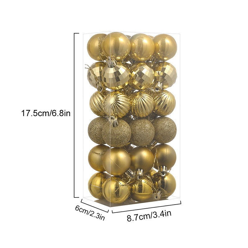24Pcs 3cm Christmas Balls Christmas Tree Decoration Xmas Hanging Tree Pendants Home Party Christmas Tree Decor New Year Gifts