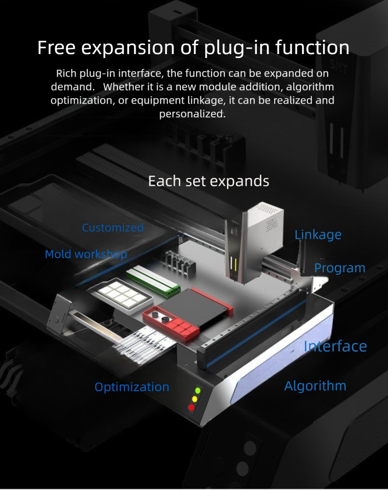 High-speed Fully Automatic Triple Vision Camera Desktop SMT Machine 220V / 110V SMT Pick And Place Machine Chip Mounter LED SMD