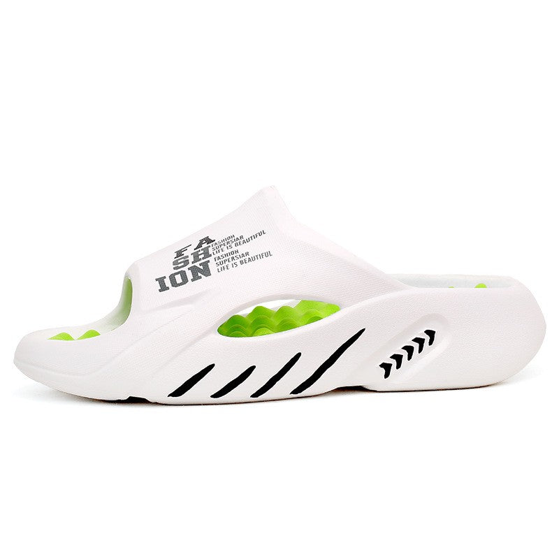 Comwarm New Men Massage Slippers Slides Indoor Outdoor Sandals Beach Casual Shoes Comfortable Sole Men's Slippers Big Size 38-47