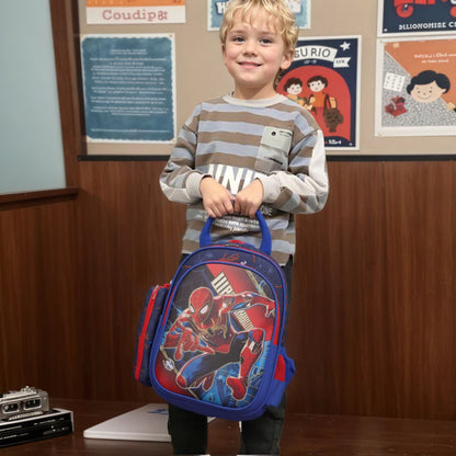 Disney Spiderman Unisex Backpacks Large Capacity Gilding Print Schoolbag For Children's Gifts With Pen Case