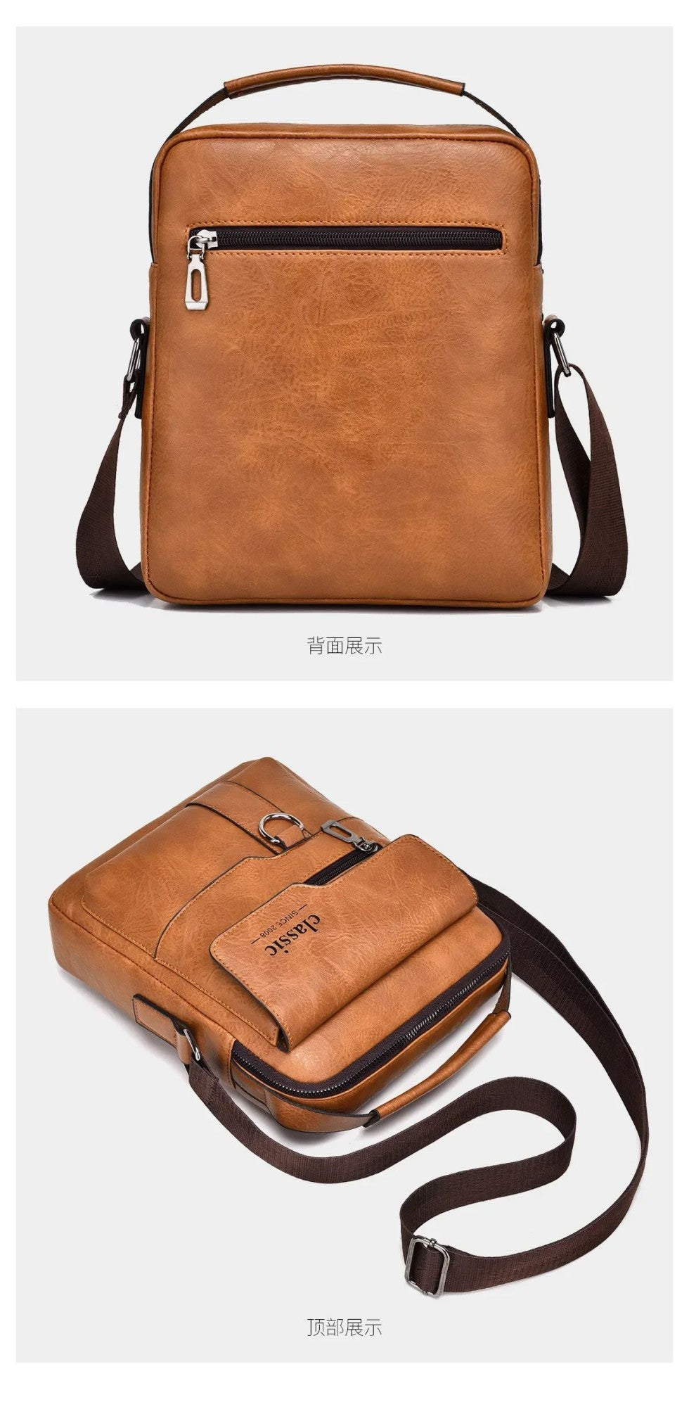 Men Crossbody Bag Men Shoulder Bags Zippers Handbags Large Capacity Artificial Leather Bag For Male Messenger Tote Bags bolsa