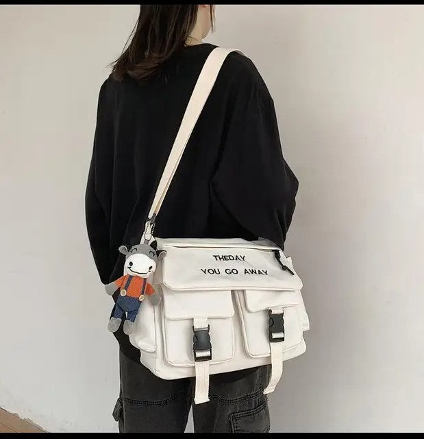 Nylon Crossbody Bags for Men Women Large Capacity Handbags Shoulder Bag Casual Youth Canvas Messenger Bag Student School Bags