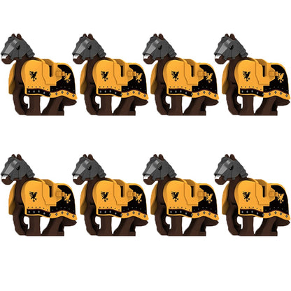 Blocos de Montar Zoológico Medieval Acessórios de Personagens Montarias Animais Cervos Elefantes Camelos Lobos Cavalos de Guerra Tijolos Brinquedos Presentes K080