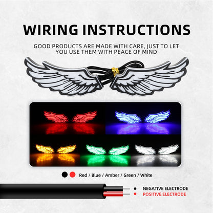 Luz LED de Moto em Formato de Asa Olhos de Águia Luz Traseira Decorativa Luz Criativa Pisca-Pisca Indicador de Seta