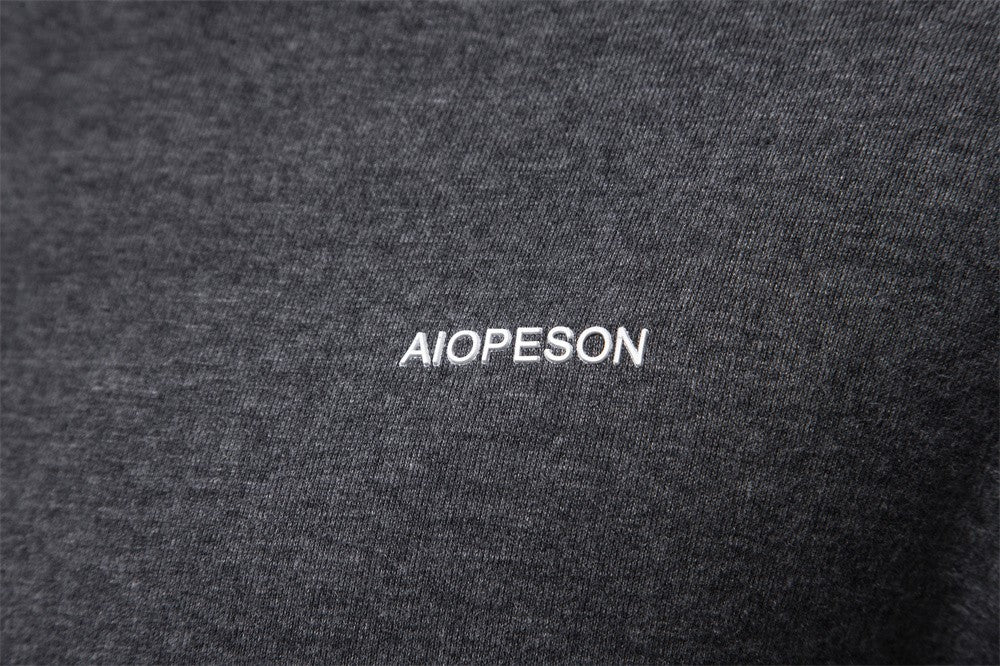 AIOPESON Solid Men T-shirt Casual Long Sleeve Turtleneck Bottoming Shirt for Men Autumn Winter Basic Slim Underwear Shirts Man