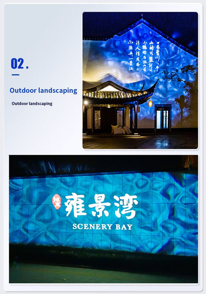 Waterproof Outdoor Water Wave Oecen Wave Light Water Wave Effect Projector with gobo projector