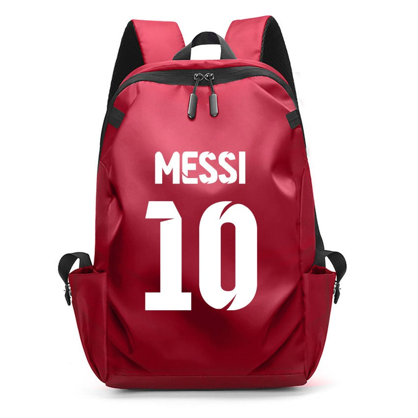 Mochila Escolar MESSI de Futebol para Meninos e Meninas, Mochila Unissex para Estudantes Universitários, Mochila para Notebook Feminina Masculina, Mochila para Adolescentes com Porta USB