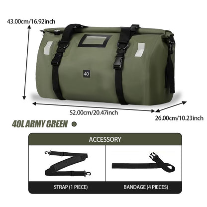 Universal Motorcycle Waterproof Tail Bags Back Seat Bags Cycling Camping Travel Bag Motorbike Scooter Sport Luggage Pack 66L 40L