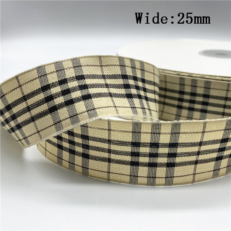 5yards/Lot 10mm 25mm Plaid Ribbon Christmas Decor Ribbon For Handmade Design Christmas Decoration DIY Gift Wrapping