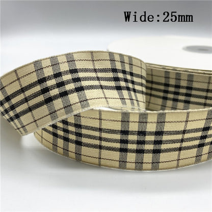 5yards/Lot 10mm 25mm Plaid Ribbon Christmas Decor Ribbon For Handmade Design Christmas Decoration DIY Gift Wrapping