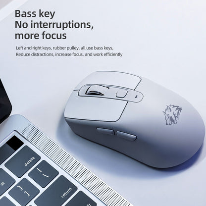 FREEWOLF A3 Wireless Silent Mouse ABS Pink Skin Not Fade Bluetooth Dual Mode Power Linght,5-Speed DPI,PAW3212 Chip Silent Design