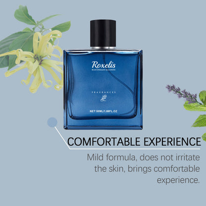 Roxelis 50ml Charmig Cologne Perfume Spray Men's Blue Domain Fragrance Lasting Scent Pheromone Flirting Romantic Dating Perfume